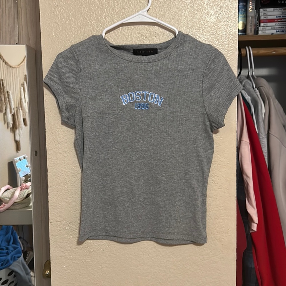 Boston 1996 Grey cropped top